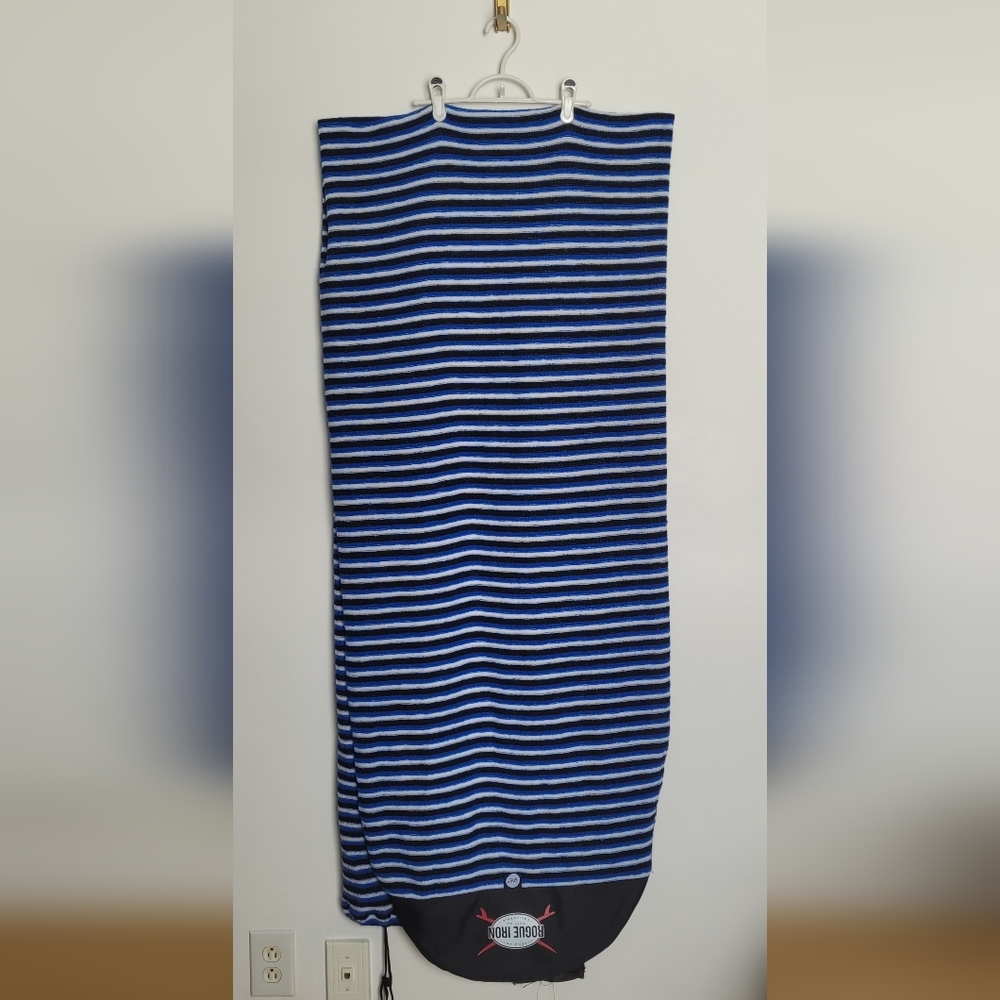 Rogue Iron Sports Surf Sock (White Blue and Black, 9'6")